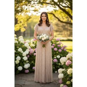 NWT ADRIANNA PAPELL DRESS GOWN MOTHER OF THE BRIDE FORMAL EVENING WEDDING GUEST